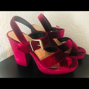 Mossimo Velvet Platform Heels